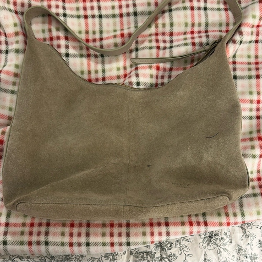 Green Suede Margo Large Shoulder/Hobo Bag